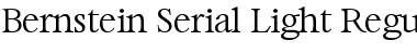 Bernstein-Serial-Light Regular Font