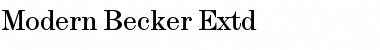 Modern Becker Extd Regular Font