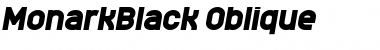 Download MonarkBlack Oblique Font