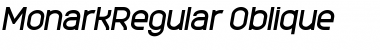 Download MonarkRegular Oblique Font