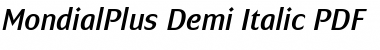 Download MondialPlus Demi Font