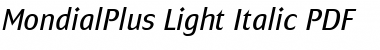 MondialPlus Light Italic
