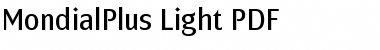 MondialPlus Light Regular Font