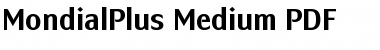 Download MondialPlus Medium Font