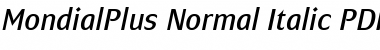 MondialPlus Normal Italic Font
