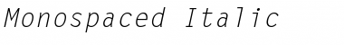 Monospaced Italic Font