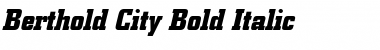 Berthold City ItalicBold Font