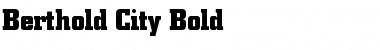 Berthold City Bold Font