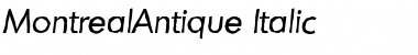 MontrealAntique Italic Font