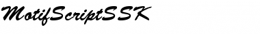 MotifScriptSSK Regular Font