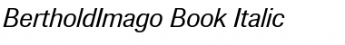 BertholdImago-Book BookItalic Font