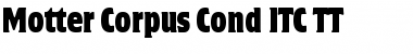 Motter Corpus Cond ITC TT Regular Font