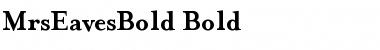 MrsEavesBold Bold Font