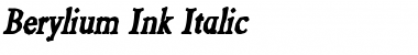 Berylium Ink Italic Font