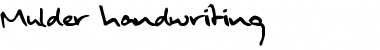 Download Mulder handwriting Font