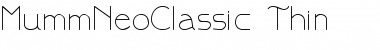 MummNeoClassic Thin Font