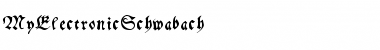 MyElectronicSchwabach Regular Font