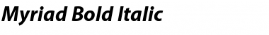 Myriad Roman Bold Italic