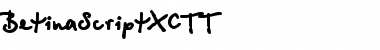 BetinaScriptXCTT Regular Font