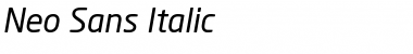Neo Sans Italic
