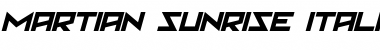 Martian Sunrise Italic Font