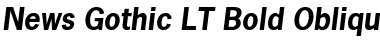 NewsGothic LT Bold Italic Font