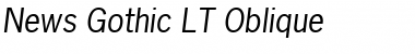 NewsGothic LT Italic Font