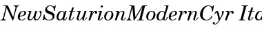 NewSaturionModernCyr Italic Font