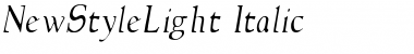 NewStyleLight RomanItalic Font