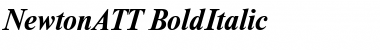 NewtonATT BoldItalic Font