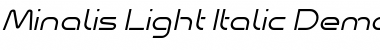 Minalis_Demo Light Italic