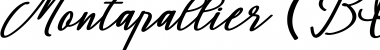Montapallier (BOLD ITALIC) Bold Italic Font