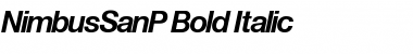 NimbusSanP Bold Italic Font