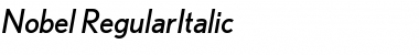 Nobel Italic Font