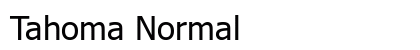 Tahoma Normal Font Preview Tahoma Normal Font Preview