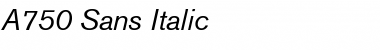 A750-Sans Italic Font
