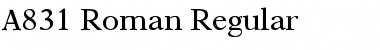 A831-Roman Regular Font