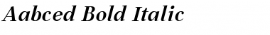 Aabced Bold Italic Font