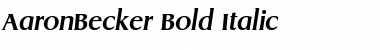 AaronBecker Bold Italic Font