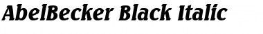 AbelBecker-Black Italic Font