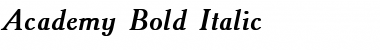 Academy Bold Italic Font