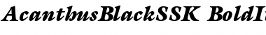 AcanthusBlackSSK BoldItalic Font