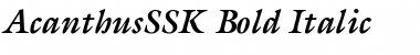 AcanthusSSK Bold Italic Font