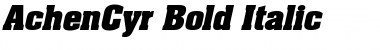 AchenCyr Bold Italic Font