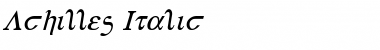 Achilles Italic Font