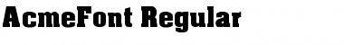 AcmeFont Regular Font
