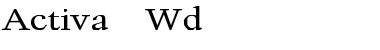 Activa Wd Regular Font