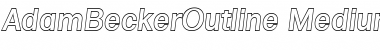 AdamBeckerOutline-Medium Italic Font