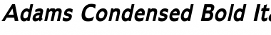 Adams Condensed Bold Italic