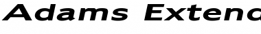 Adams Extended Bold Italic Font